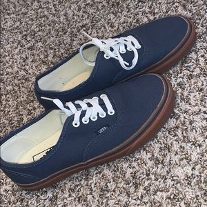 Navy vans with brown sole. New without tags!!